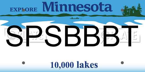 SPSBBBT Minnesota License Plate