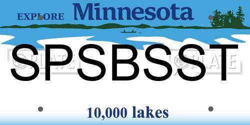 SPSBSST Minnesota License Plate