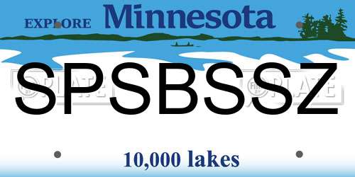 SPSBSSZ Minnesota License Plate