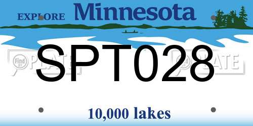 SPT028 Minnesota License Plate