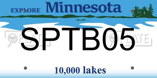 SPTB05 Minnesota License Plate