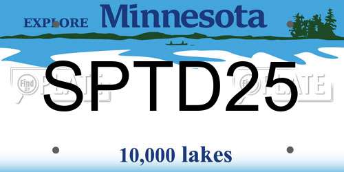 SPTD25 Minnesota License Plate