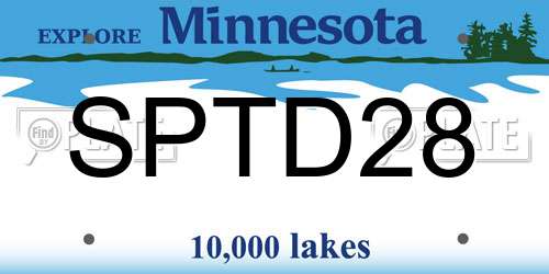 SPTD28 Minnesota License Plate