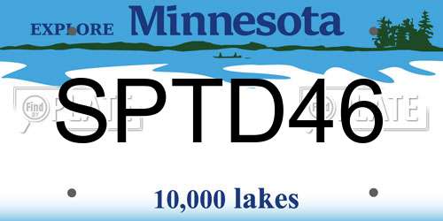 SPTD46 Minnesota License Plate
