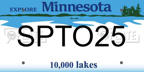 SPTO25 Minnesota License Plate