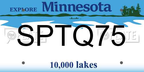 SPTQ75 Minnesota License Plate