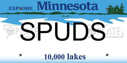 SPUDS Minnesota License Plate