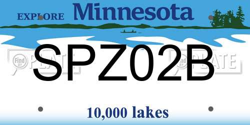 SPZ02B Minnesota License Plate