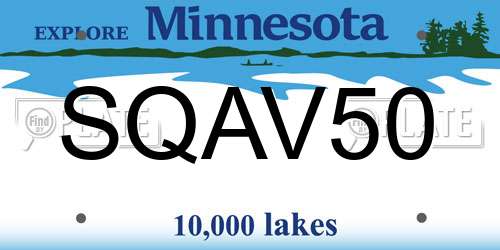 SQAV50 Minnesota License Plate