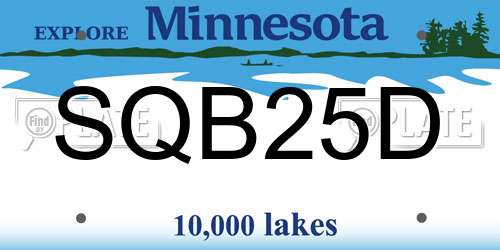 SQB25D Minnesota License Plate