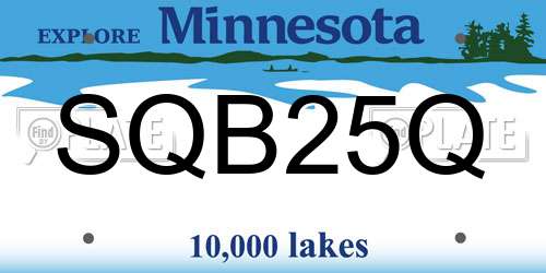 SQB25Q Minnesota License Plate