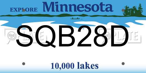 SQB28D Minnesota License Plate