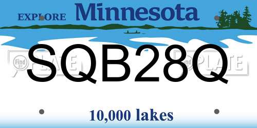 SQB28Q Minnesota License Plate