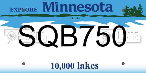 SQB750 Minnesota License Plate