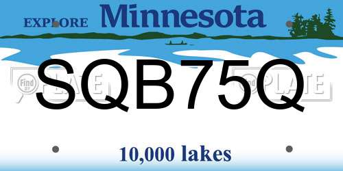 SQB75Q Minnesota License Plate