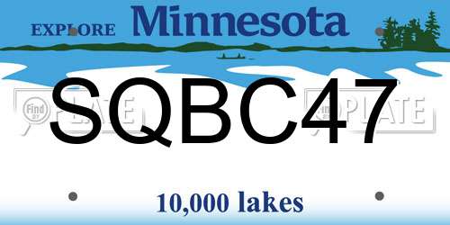SQBC47 Minnesota License Plate
