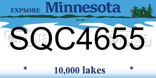 SQC4655 Minnesota License Plate