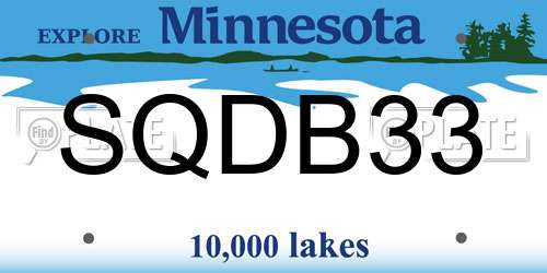 SQDB33 Minnesota License Plate