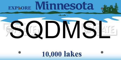 SQDMSL Minnesota License Plate