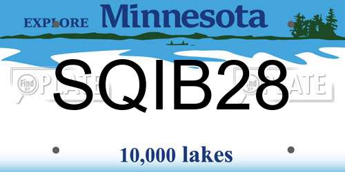 SQIB28 Minnesota License Plate