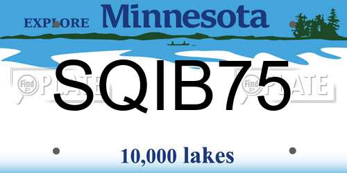 SQIB75 Minnesota License Plate