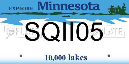 SQII05 Minnesota License Plate