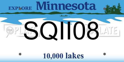 SQII08 Minnesota License Plate