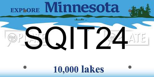 SQIT24 Minnesota License Plate