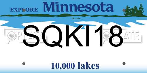 SQKI18 Minnesota License Plate