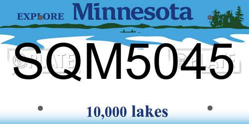 SQM5045 Minnesota License Plate