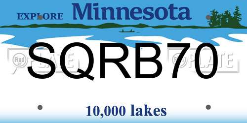 SQRB70 Minnesota License Plate