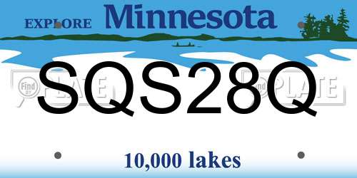 SQS28Q Minnesota License Plate