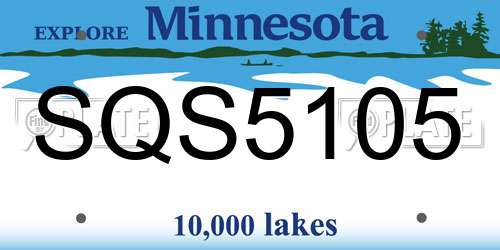 SQS5105 Minnesota License Plate