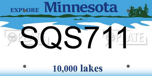 SQS711 Minnesota License Plate