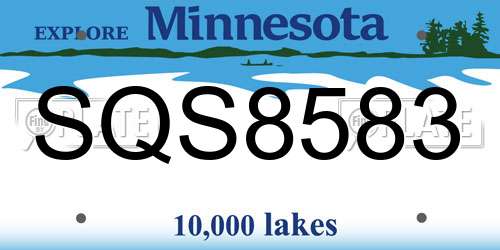 SQS8583 Minnesota License Plate