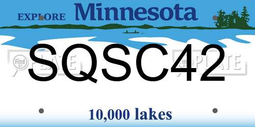 SQSC42 Minnesota License Plate
