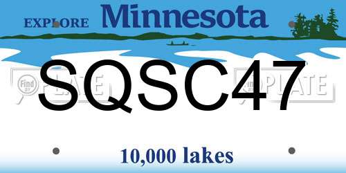 SQSC47 Minnesota License Plate