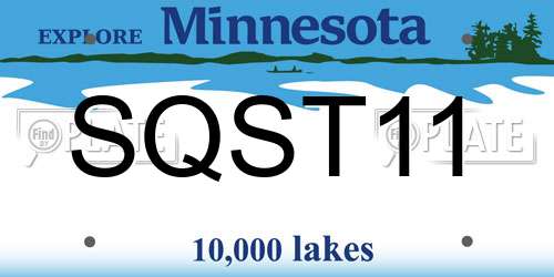 SQST11 Minnesota License Plate