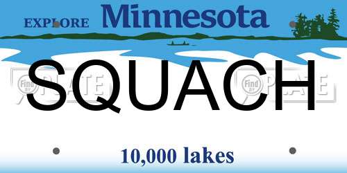 SQUACH Minnesota License Plate