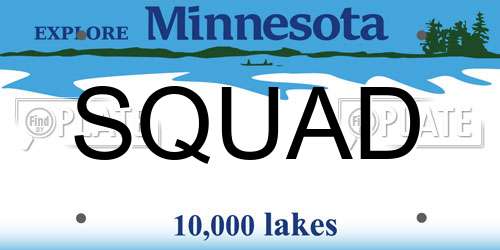 SQUAD Minnesota License Plate