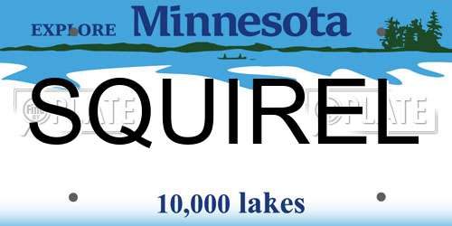 SQUIREL Minnesota License Plate