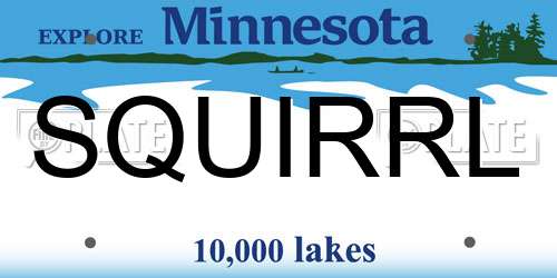 SQUIRRL Minnesota License Plate