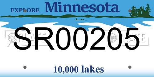 SR00205 Minnesota License Plate