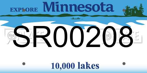 SR00208 Minnesota License Plate