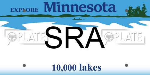 SRA Minnesota License Plate