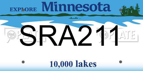 SRA211 Minnesota License Plate