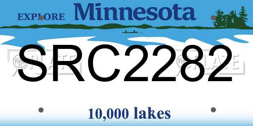 SRC2282 Minnesota License Plate