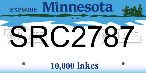 SRC2787 Minnesota License Plate