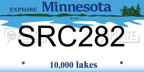 SRC282 Minnesota License Plate
