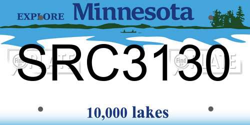 SRC3130 Minnesota License Plate